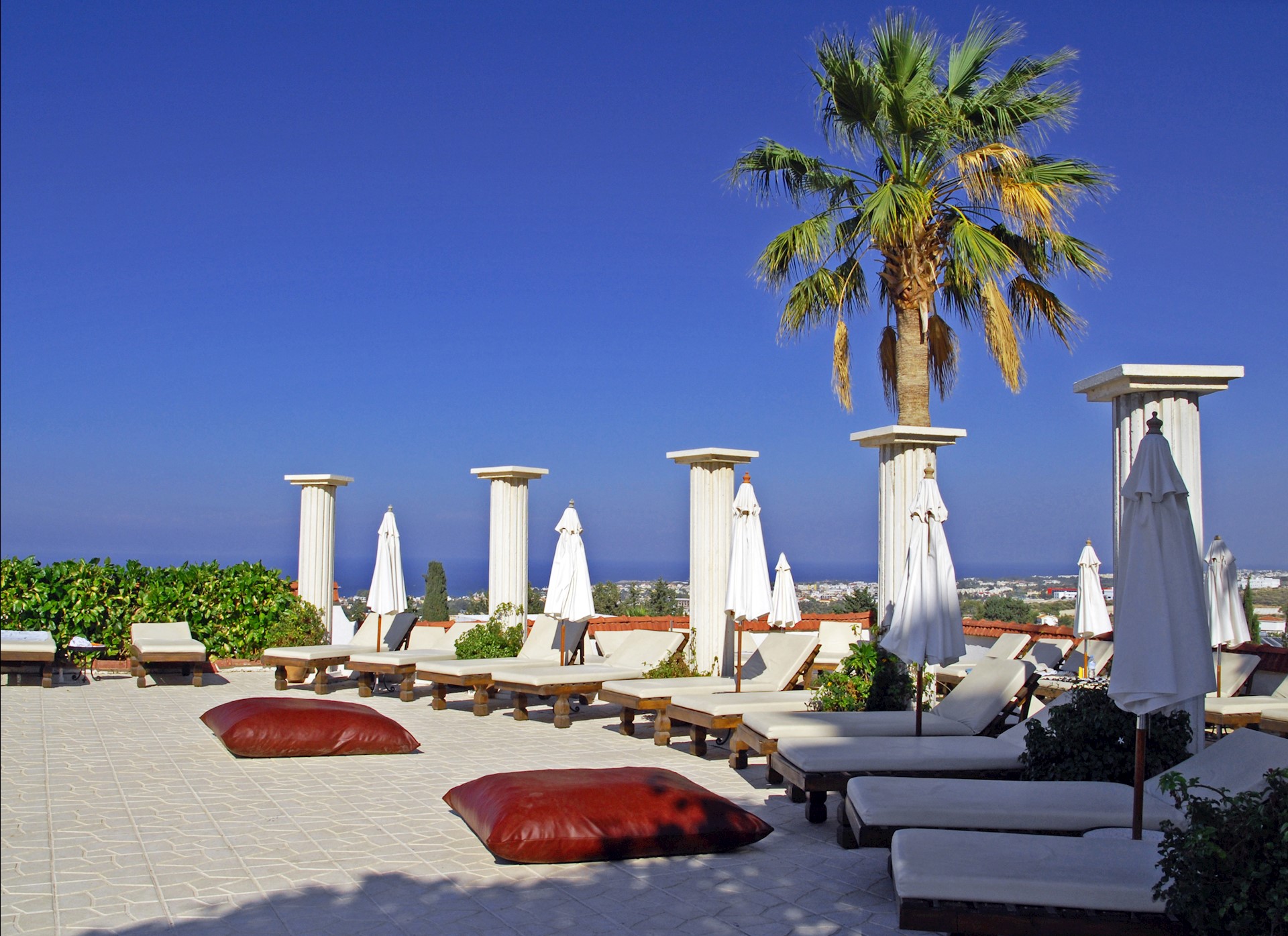 hideaway club sunbathing area