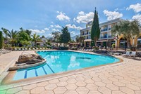A scenic swimming pool